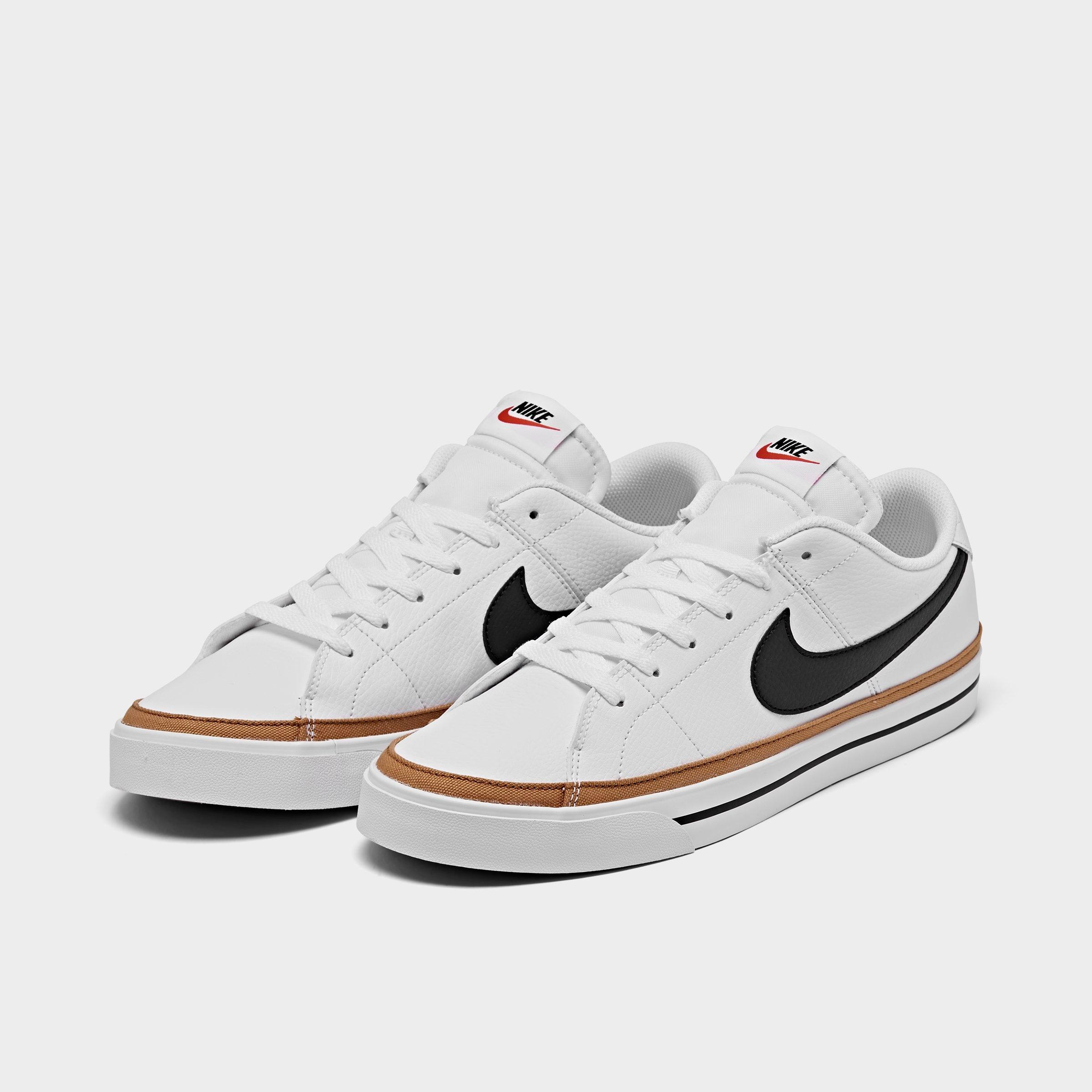 nike mens white leather sneakers