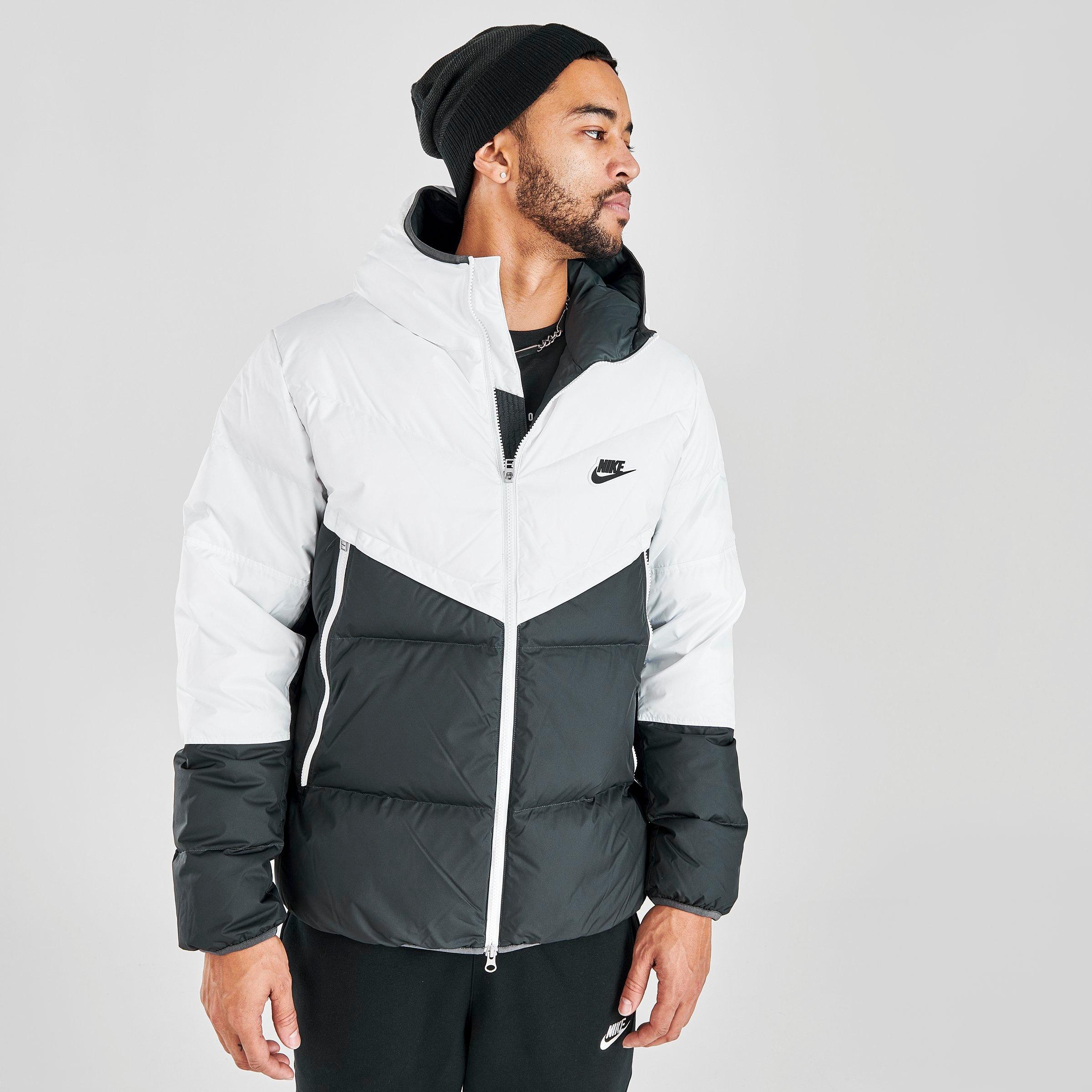 nike sportswear down fill windrunner printed hooded puffer jacket