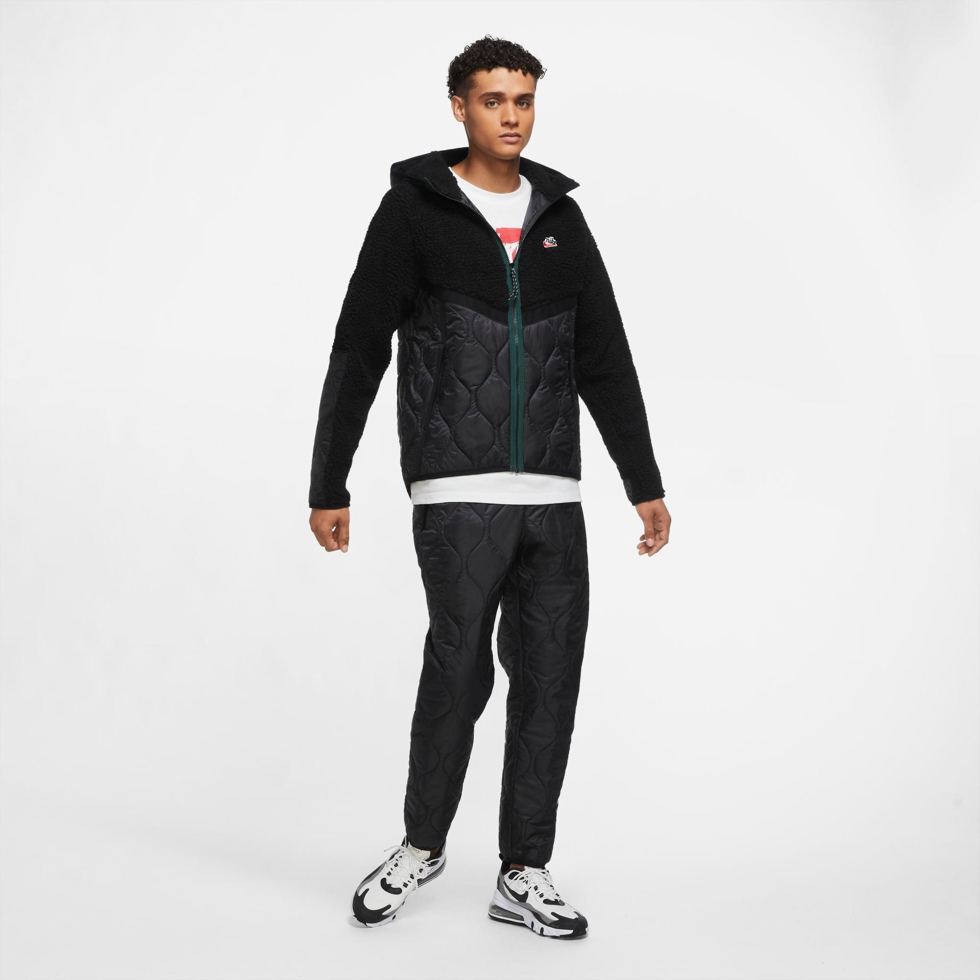 nike sherpa jacket black