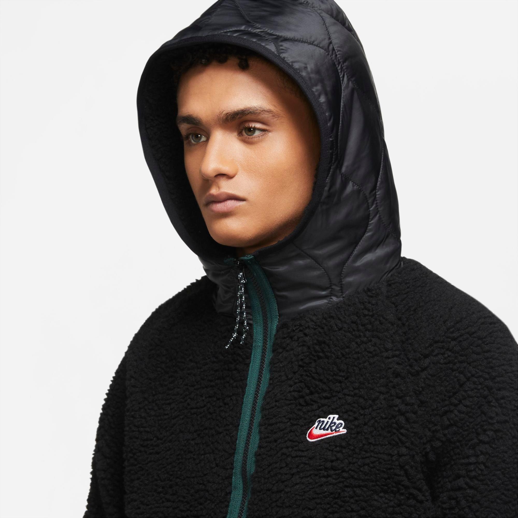 nike heritage sherpa fleece jacket