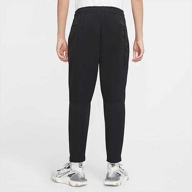 Back Left view of Men's Nike Sportswear Woven Sweatpants in Black/Black Click to zoom