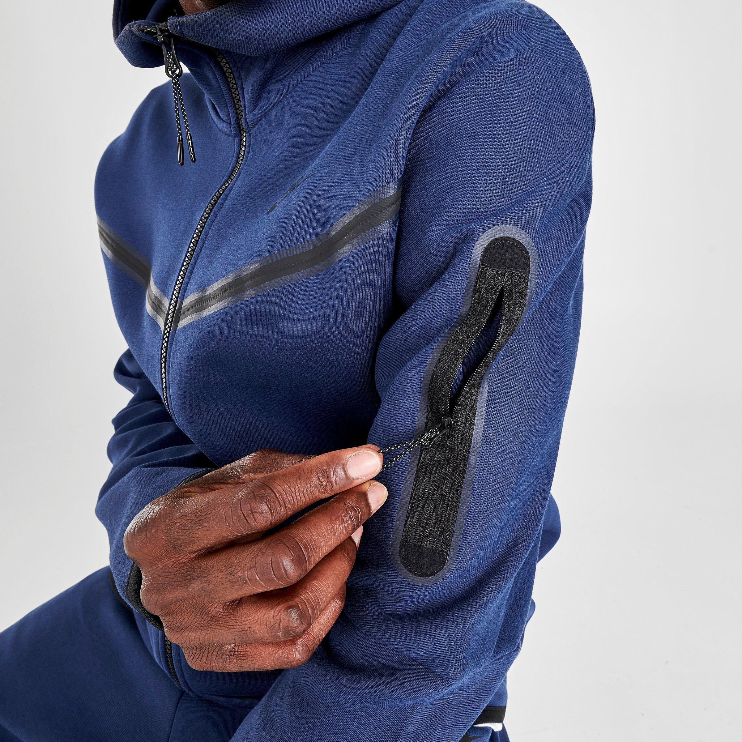 navy blue nike tech hoodie