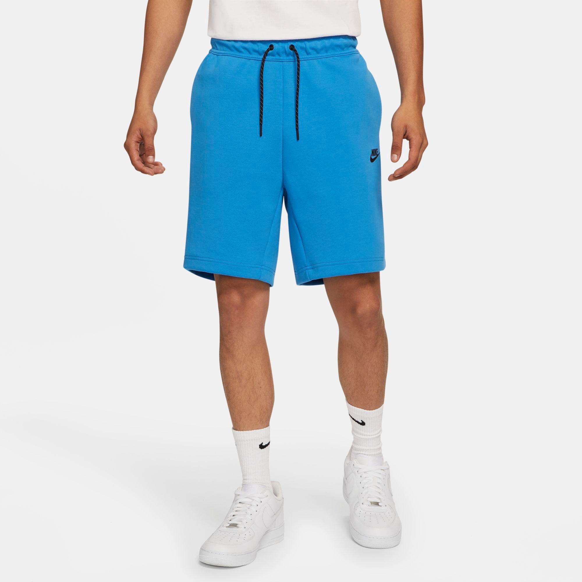 blue tech fleece shorts
