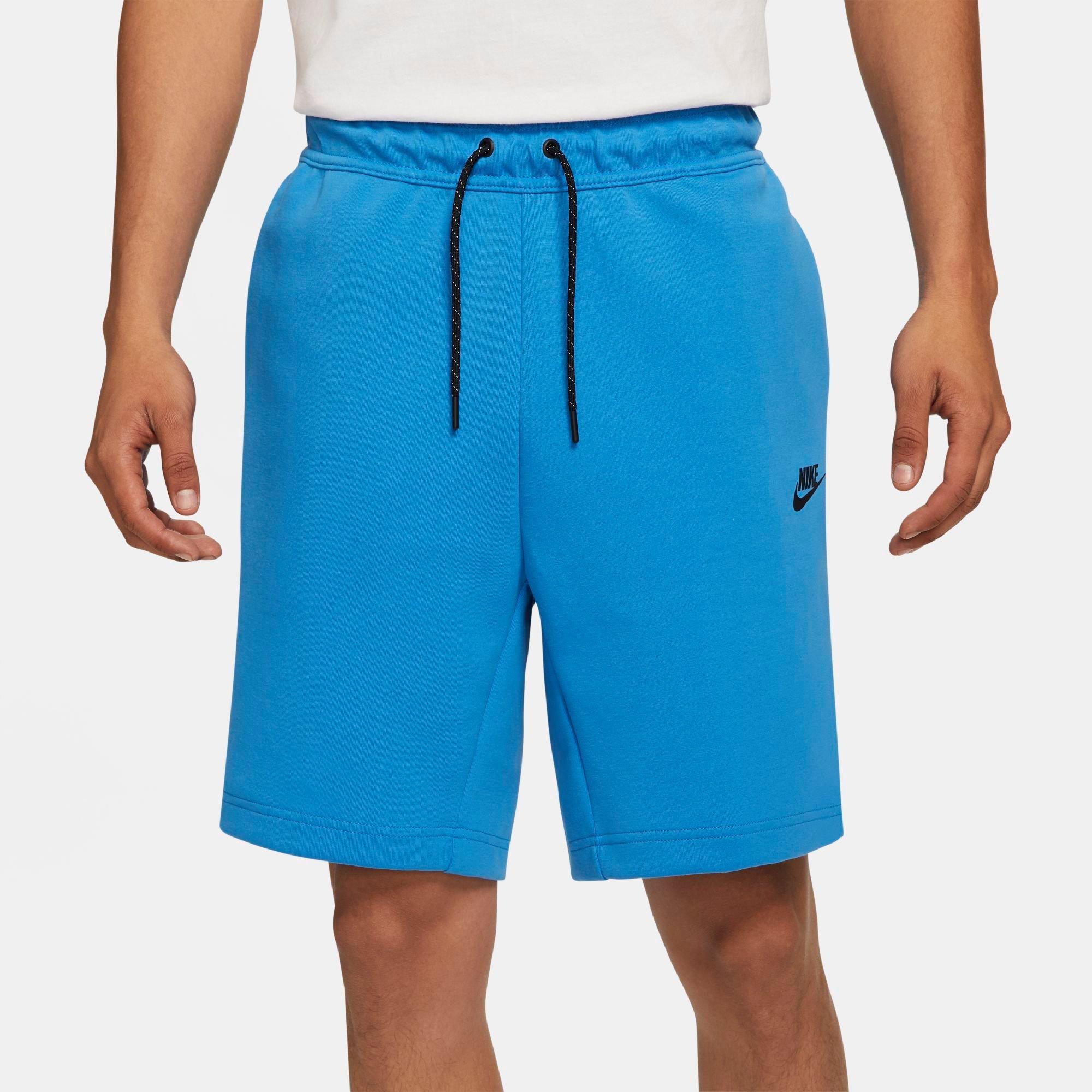 light blue nike fleece shorts