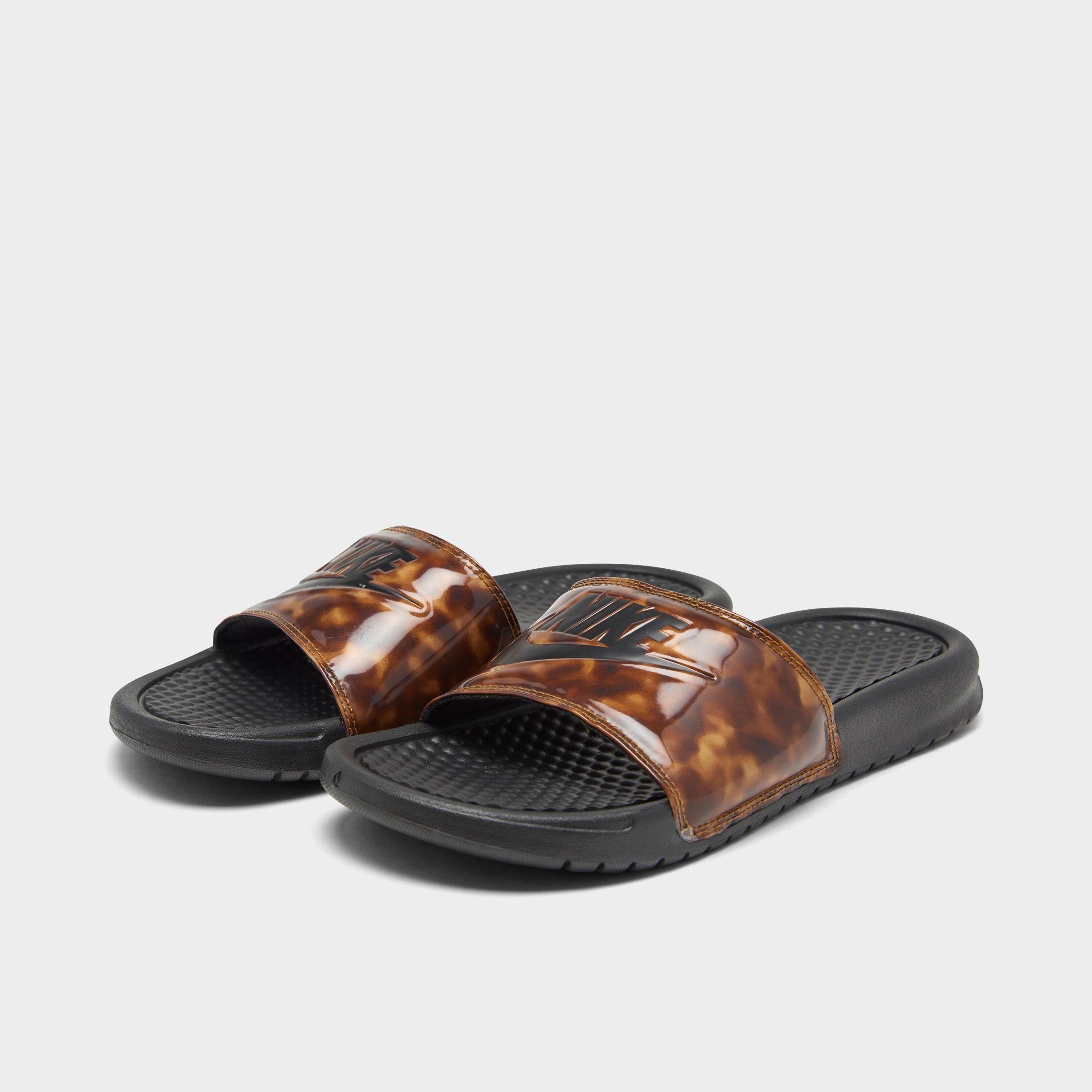 nike benassi animal print