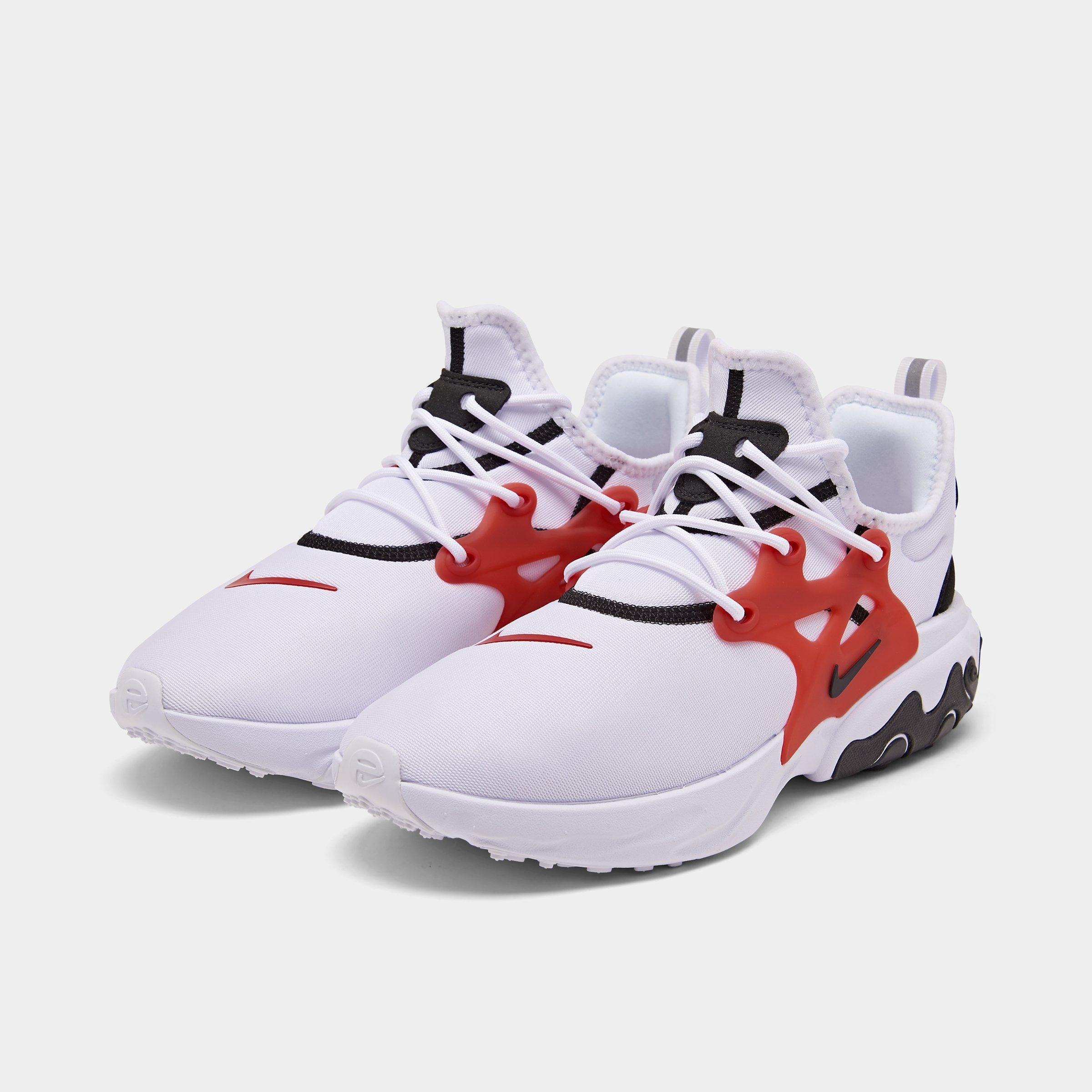 nike react red and white