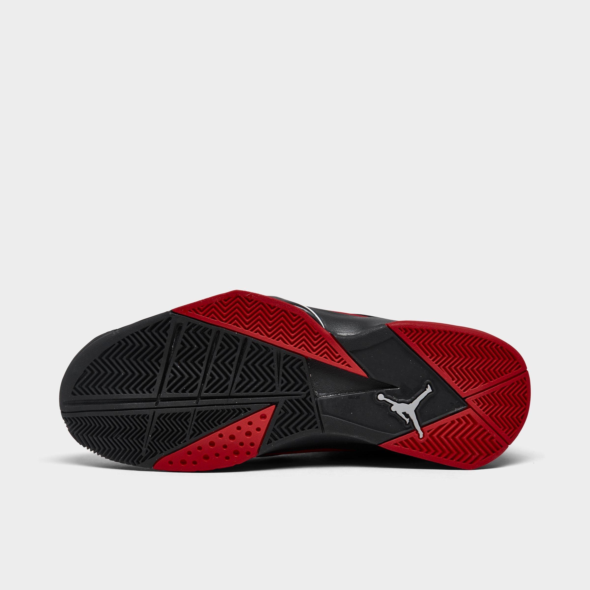 men's jordan true flight black and red