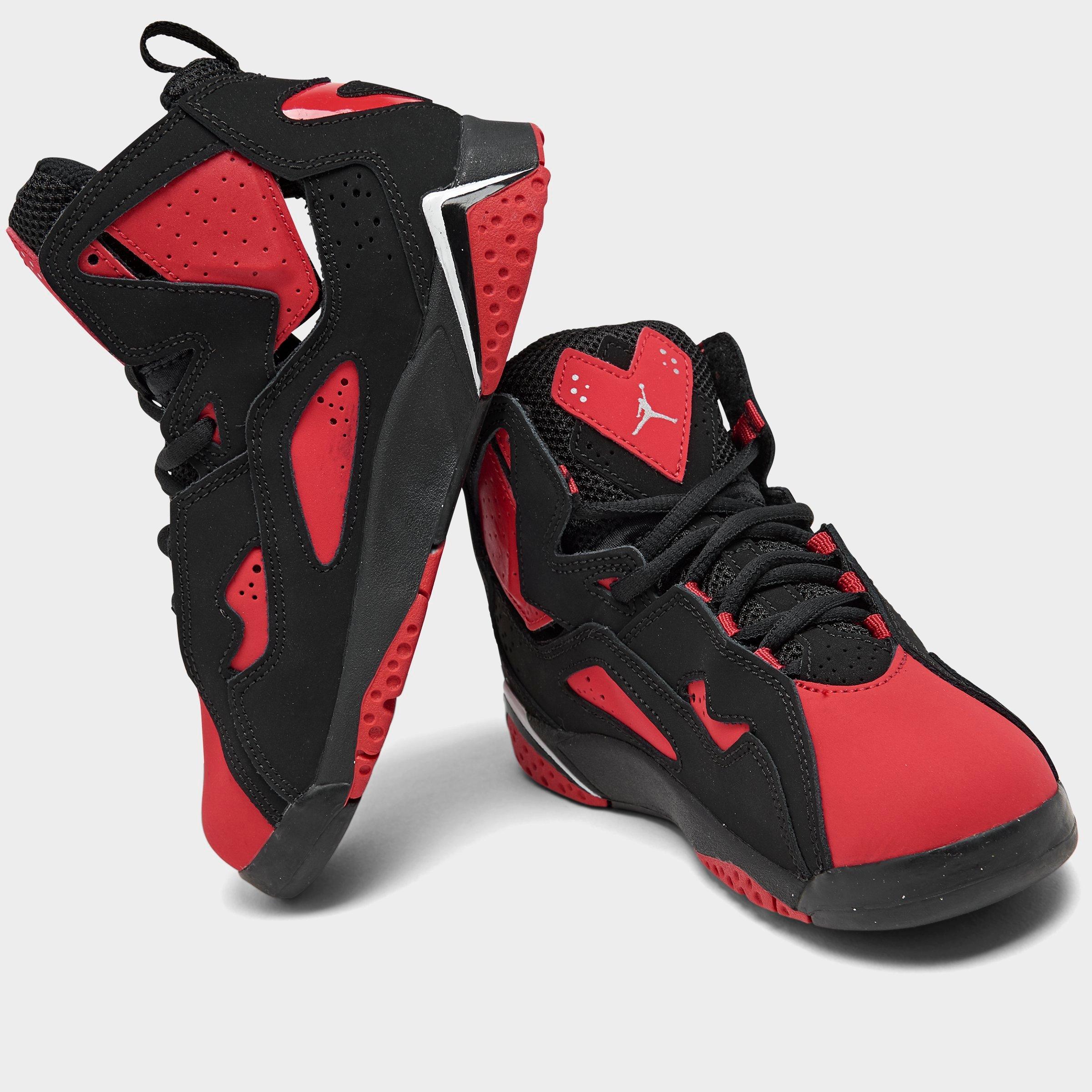 black and red jordan true flights