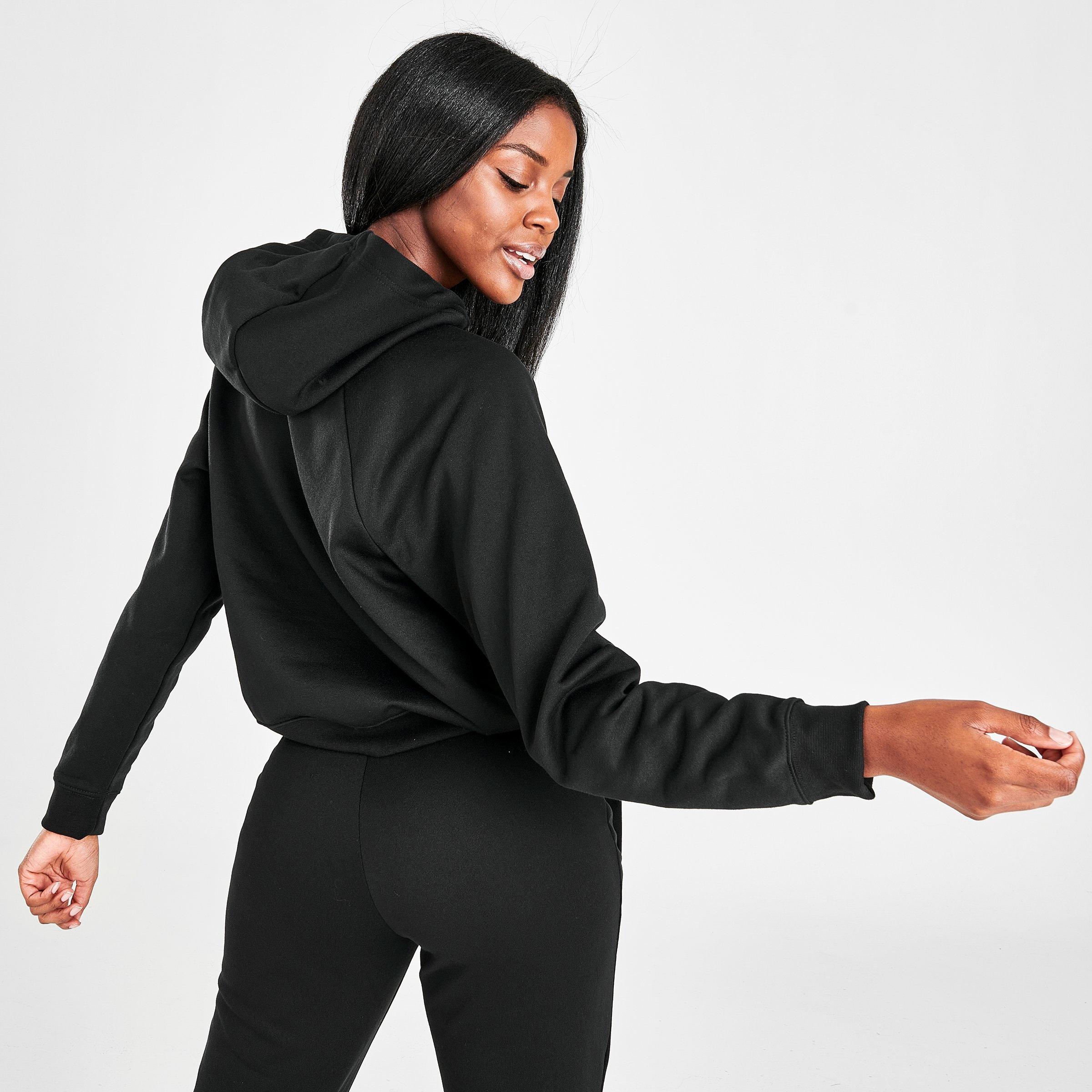 nike black swoosh hoodie women's