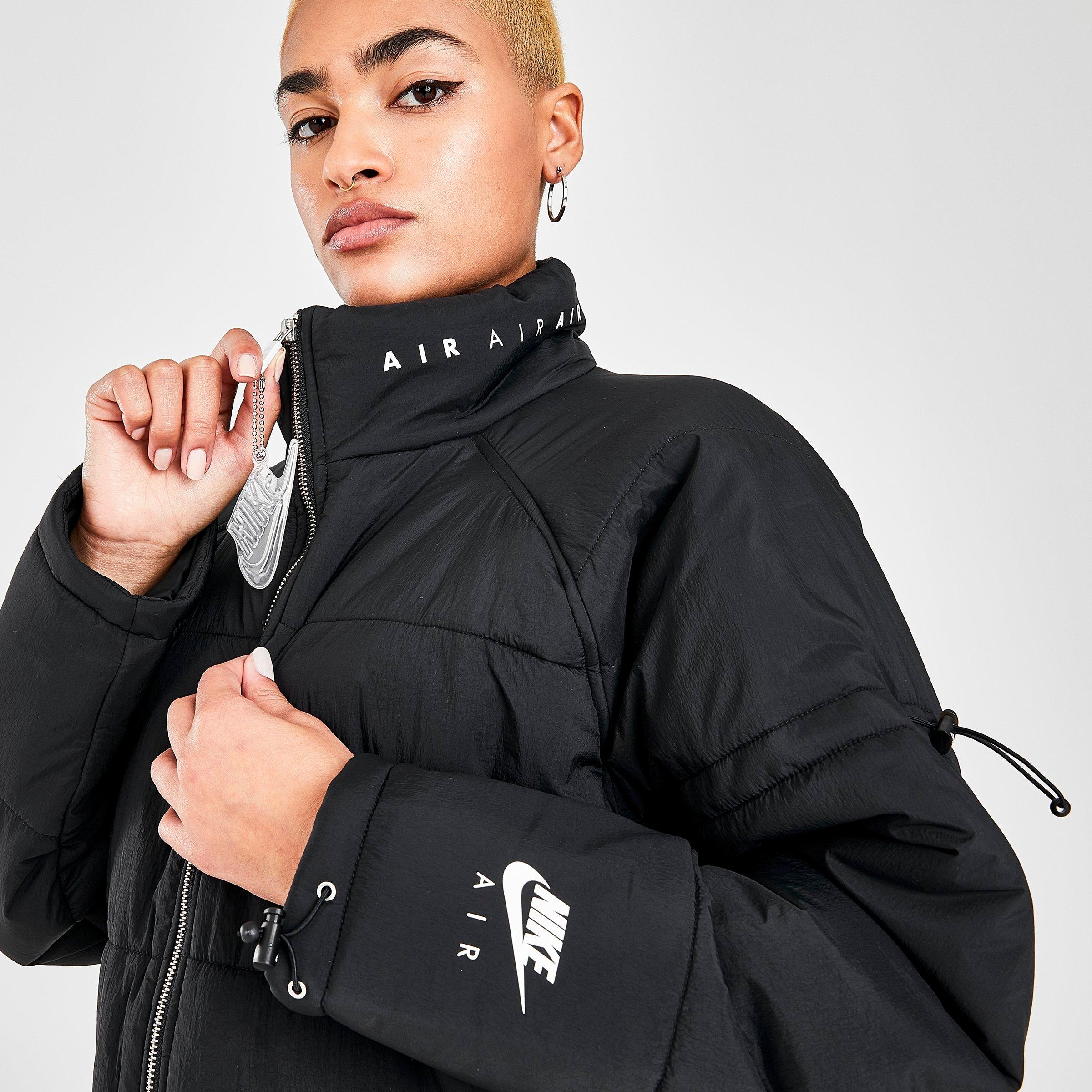 nike black high neck puffer jacket