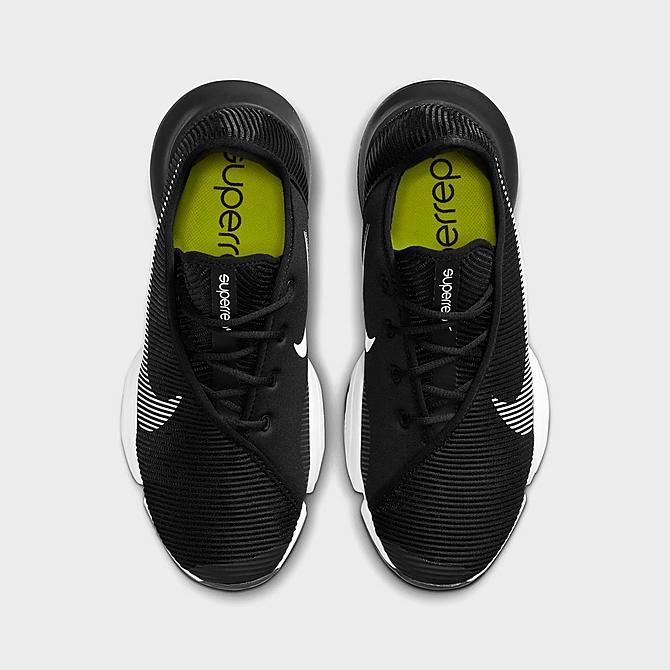 Back view of Women's Nike Air Zoom SuperRep 2 Training Shoes in Black/Black/Dark Smoke Grey/White Click to zoom