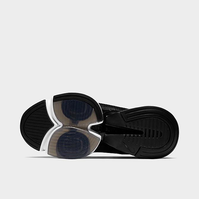Bottom view of Women's Nike Air Zoom SuperRep 2 Training Shoes in Black/Black/Dark Smoke Grey/White Click to zoom
