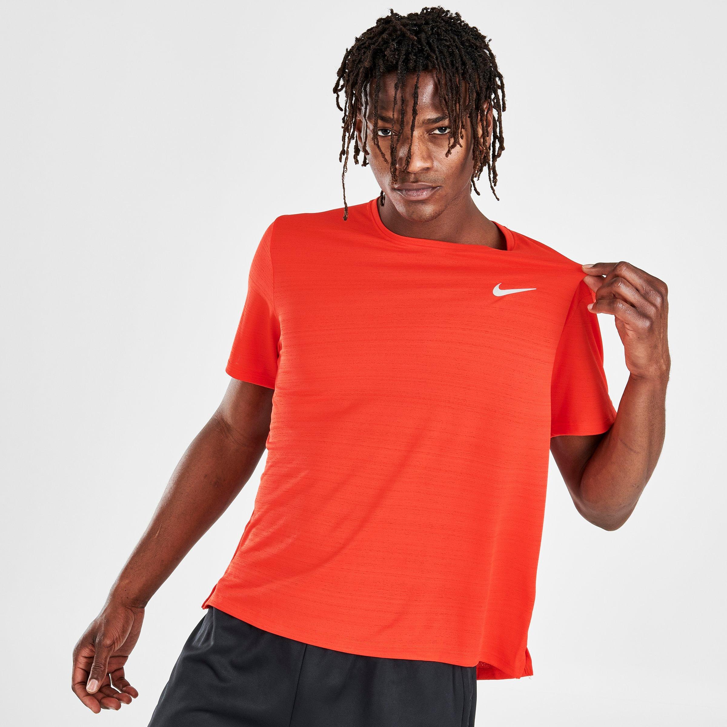 nike miler t shirt orange