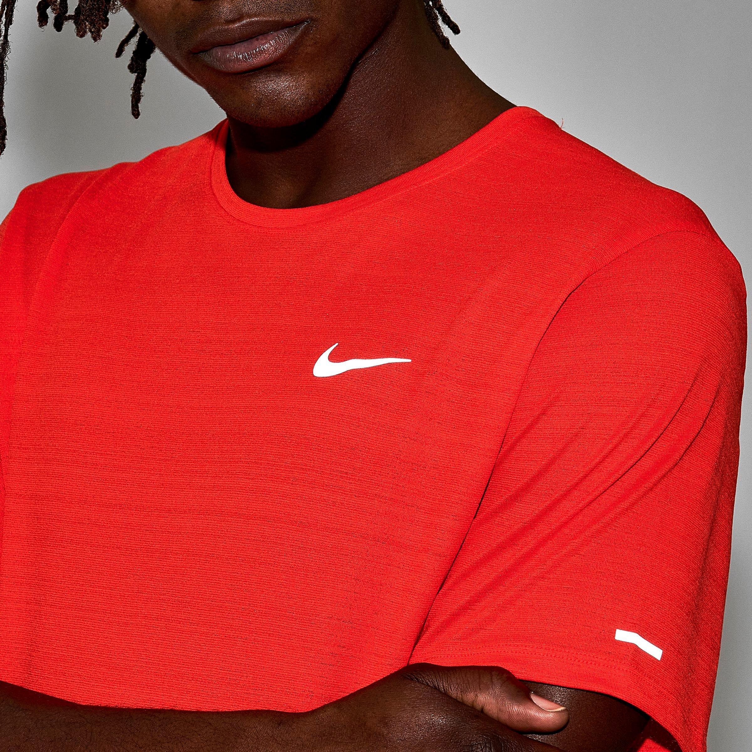 nike miler t shirt red