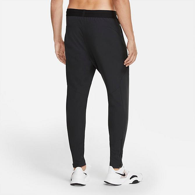 Back Left view of Men's Nike Therma Sphere Woven Jogger Pants in Black/White Click to zoom