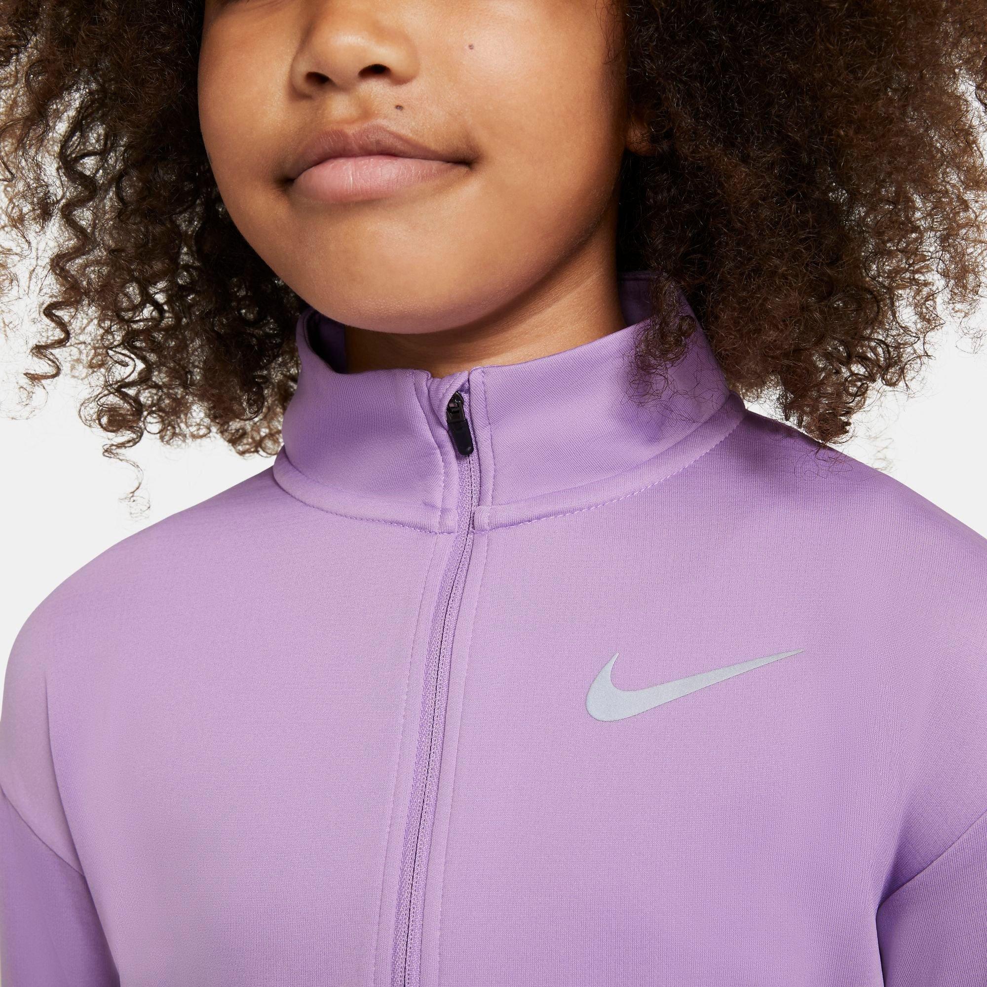 girls nike half zip top