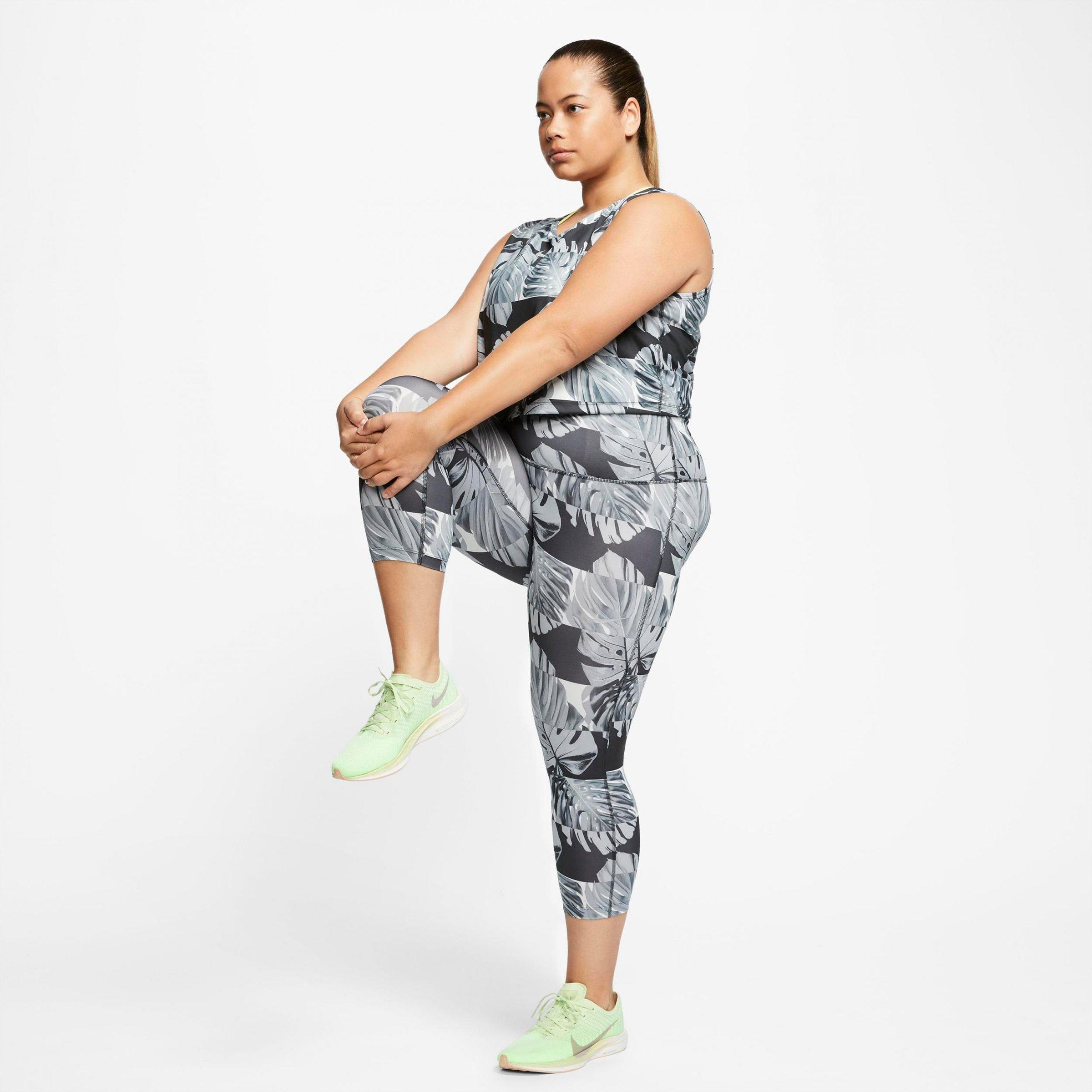 nike fast black crop running leggings