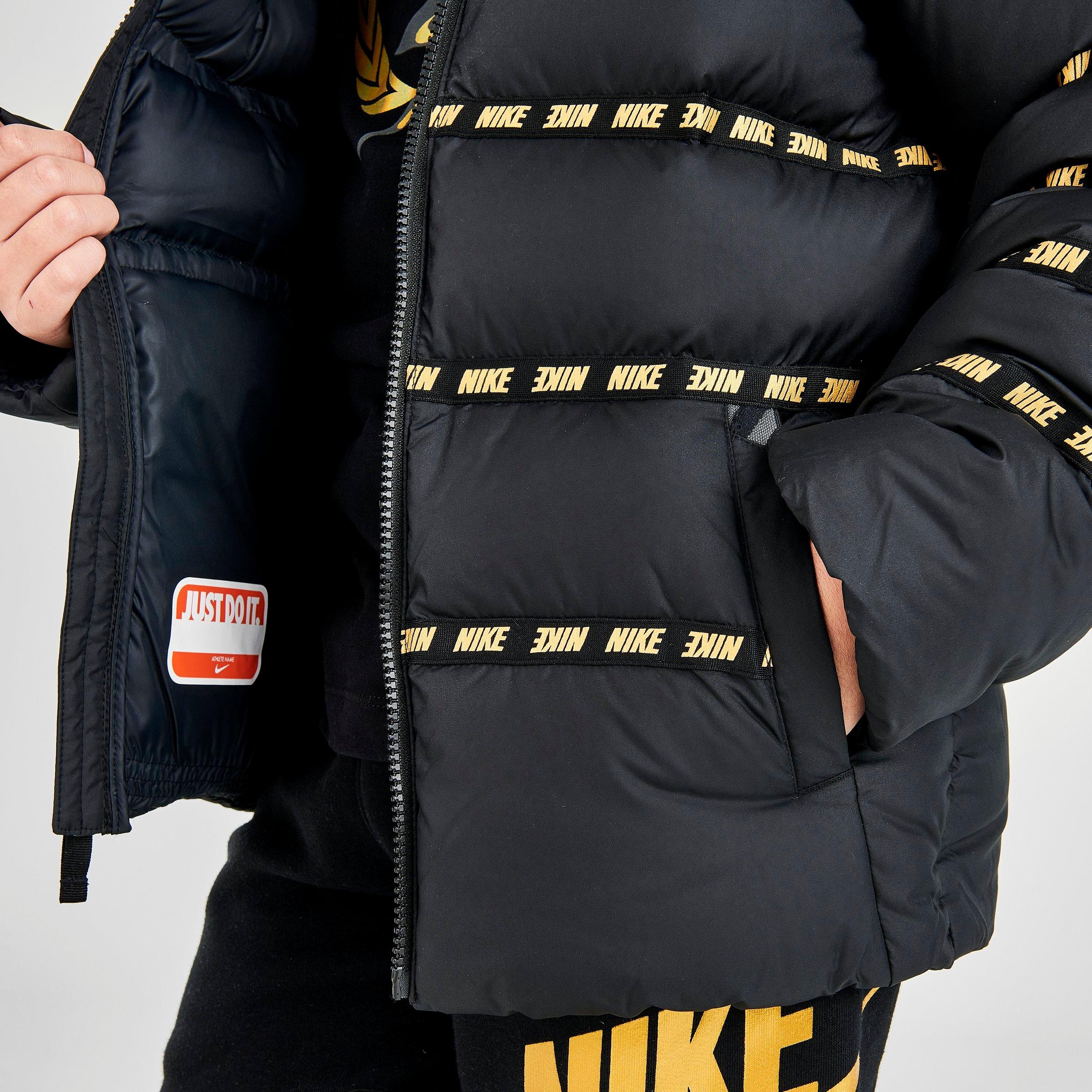 nike gold puffer jacket