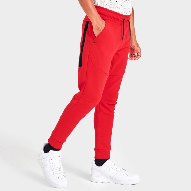 nike tech red joggers