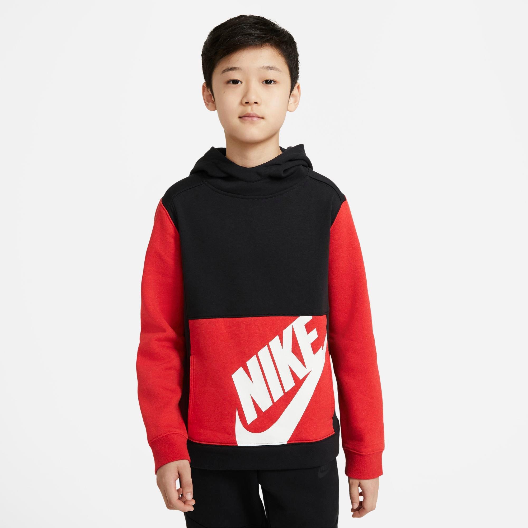 red nike hoodie boys