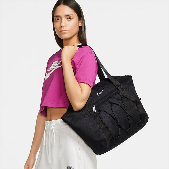 Alternate view of Women's Nike One Training Tote Bag in Black/Black/White Click to zoom