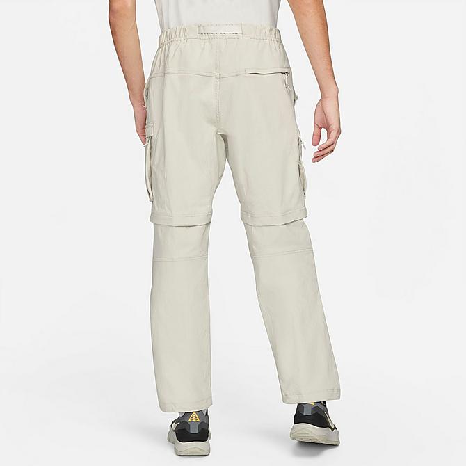Front Three Quarter view of Men's Nike ACG Smith Summit Cargo Pants in Light Bone/Light Stone Click to zoom