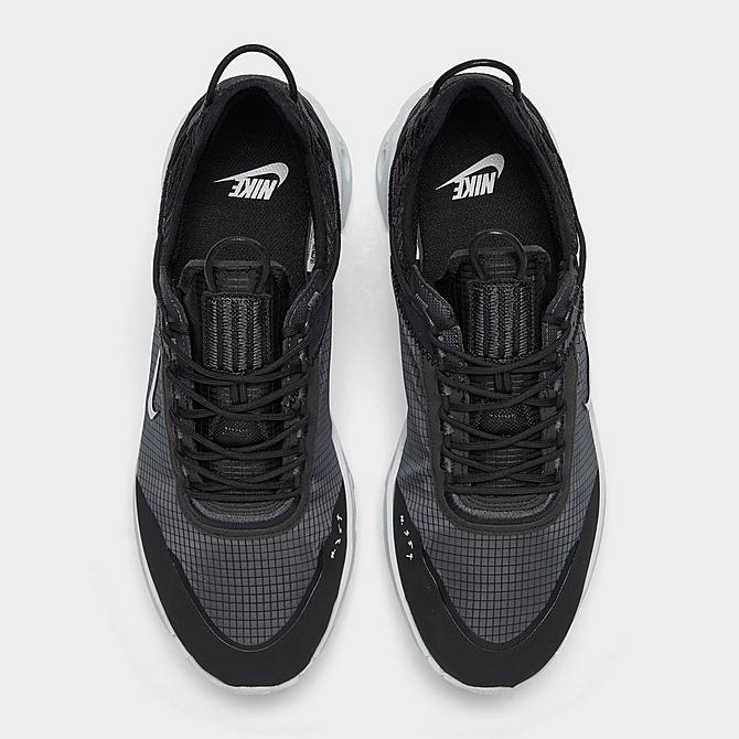 Back view of Men's Nike React Live Running Shoes in Black/White/Dark Smoke Grey Click to zoom