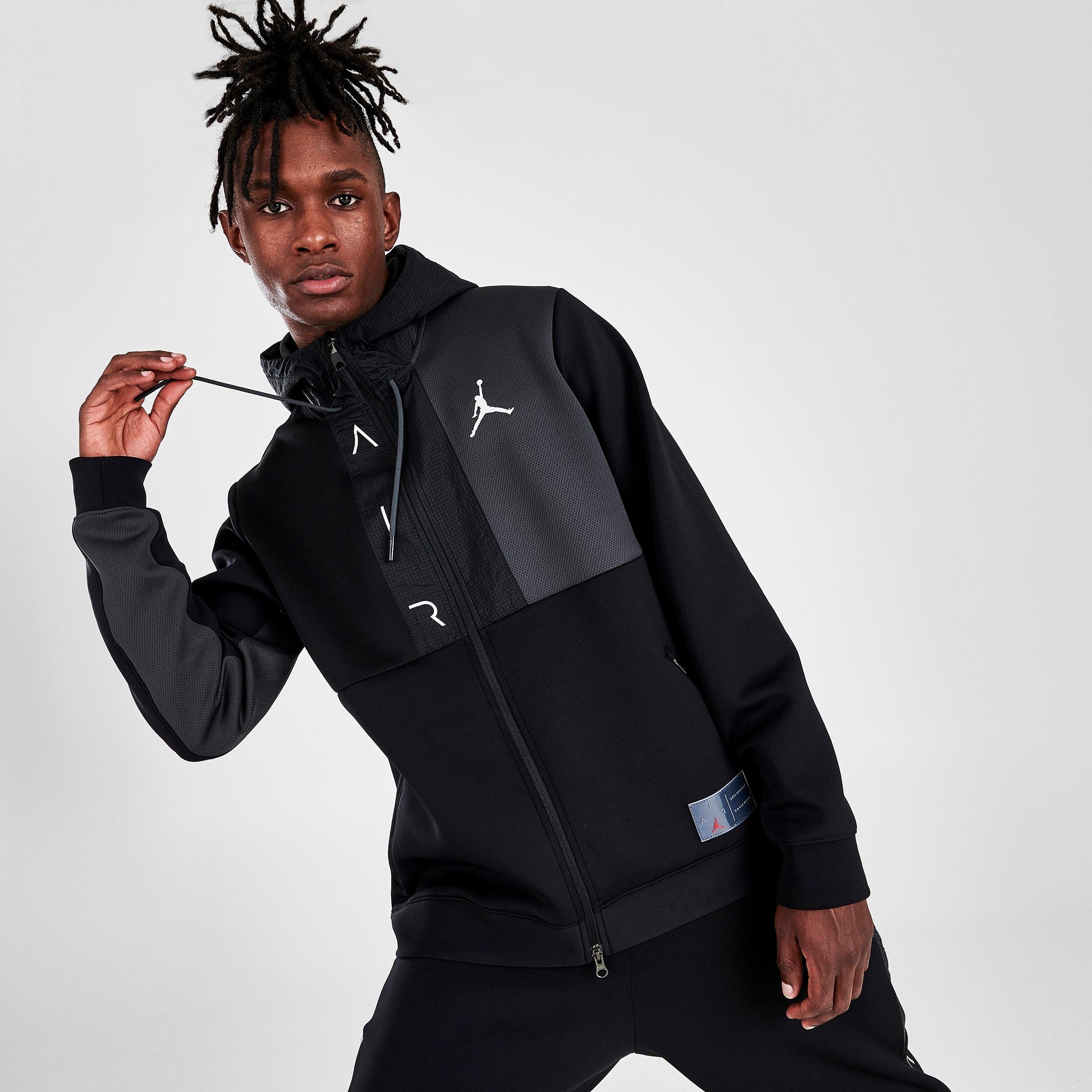 jordan zip hoodie black