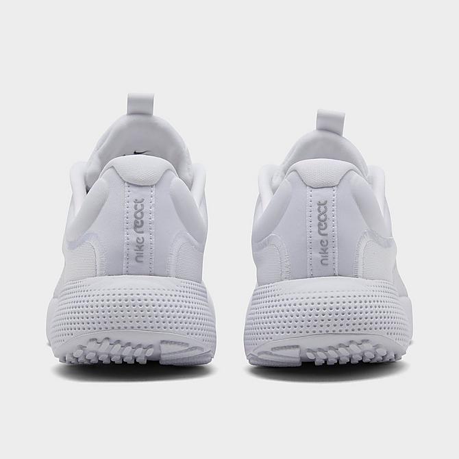 Left view of Women's Nike React Escape Run Running Shoes in White/Iris Whisper/Metallic Platinum Click to zoom