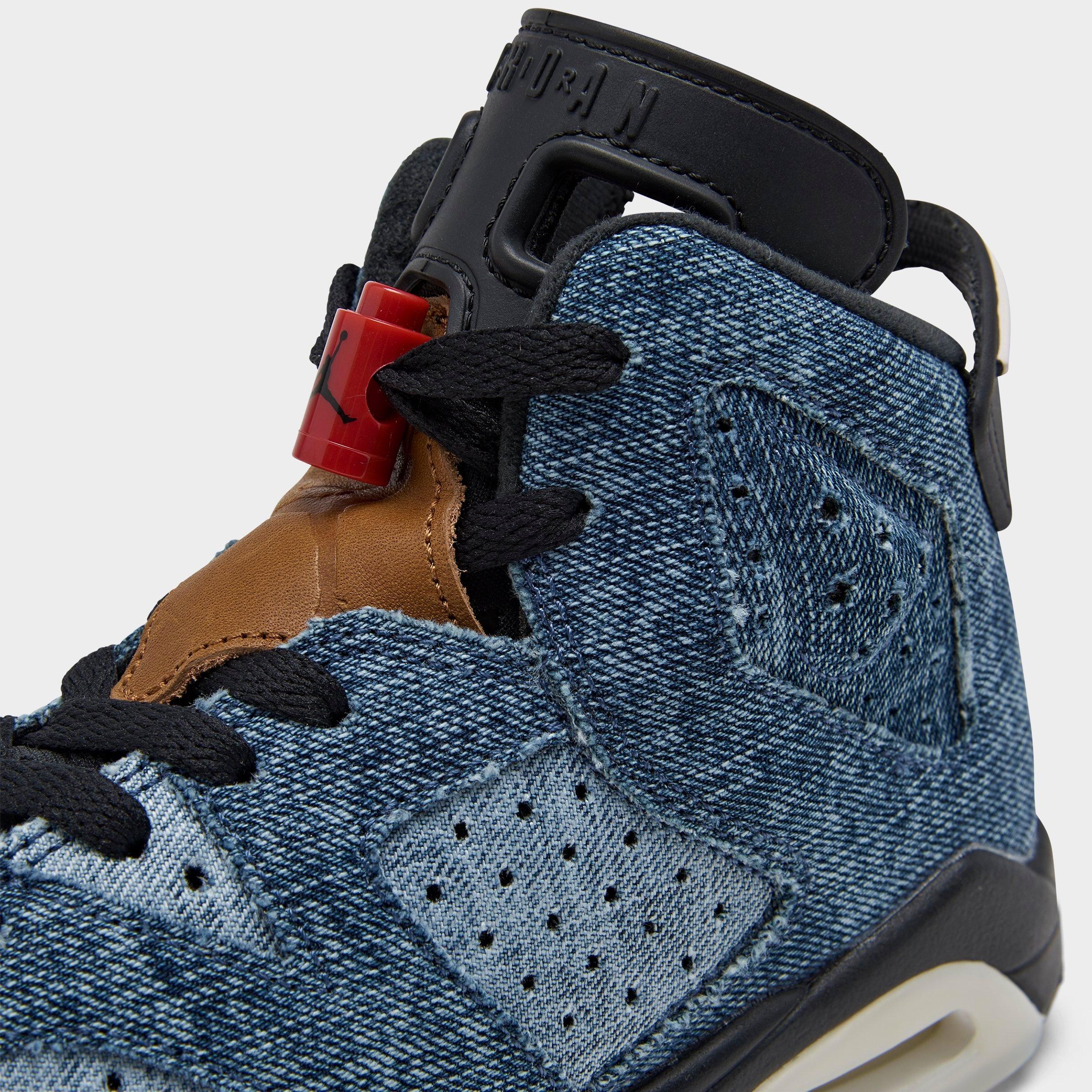 retro 6 washed denim