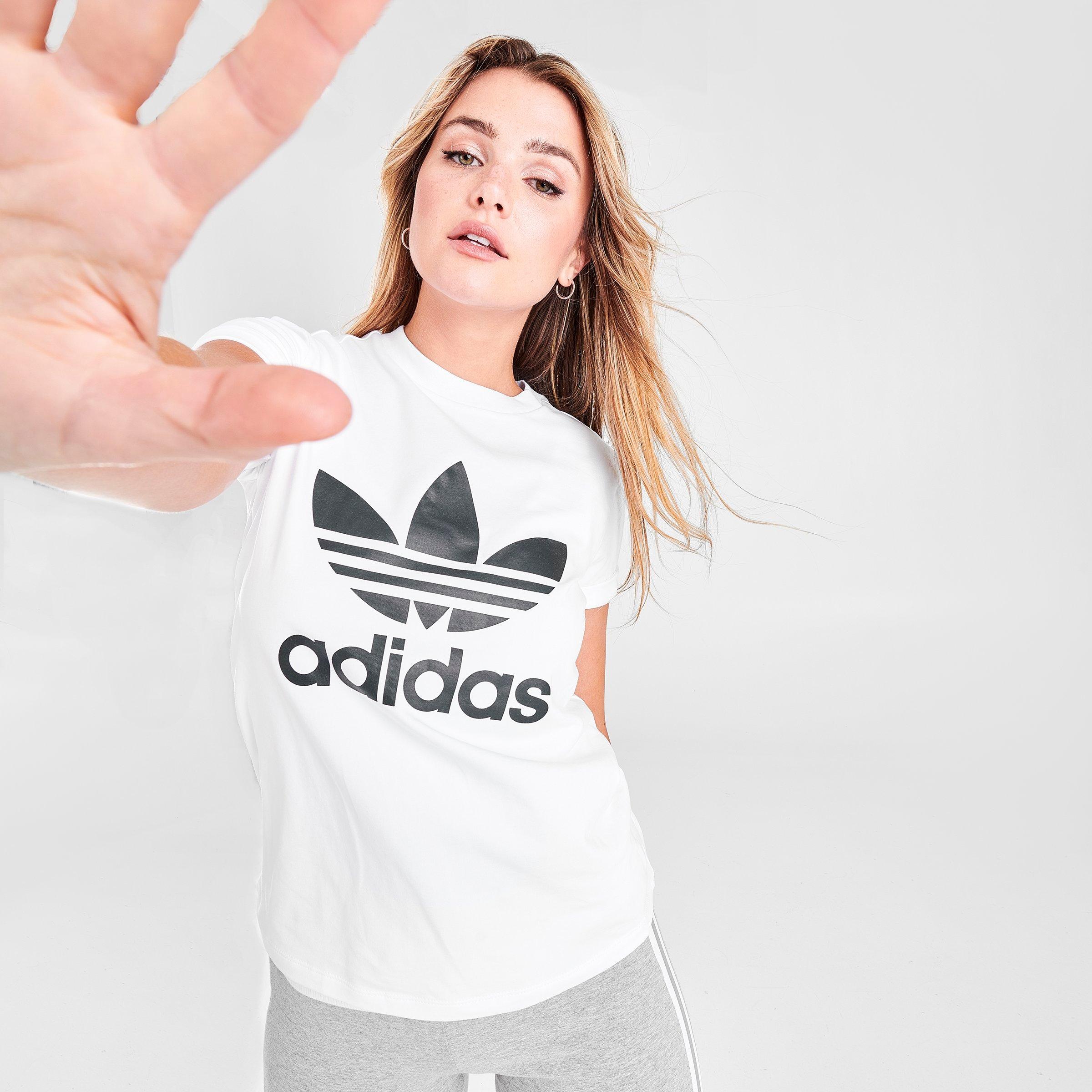 all white adidas t shirt