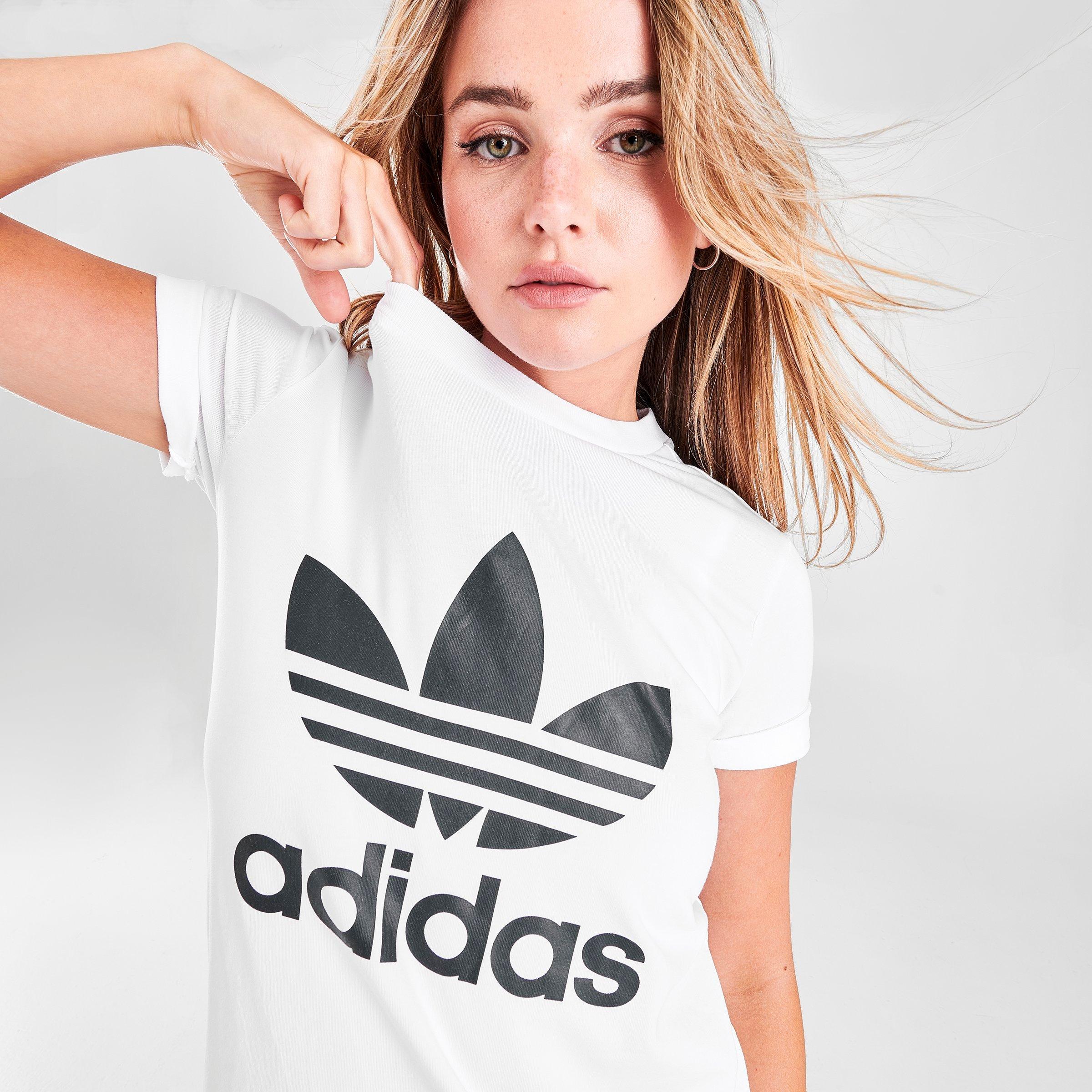 adidas trefoil shirt womens