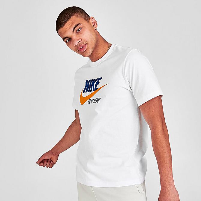 Back Right view of Nike Sportswear New York Template T-Shirt in White Click to zoom