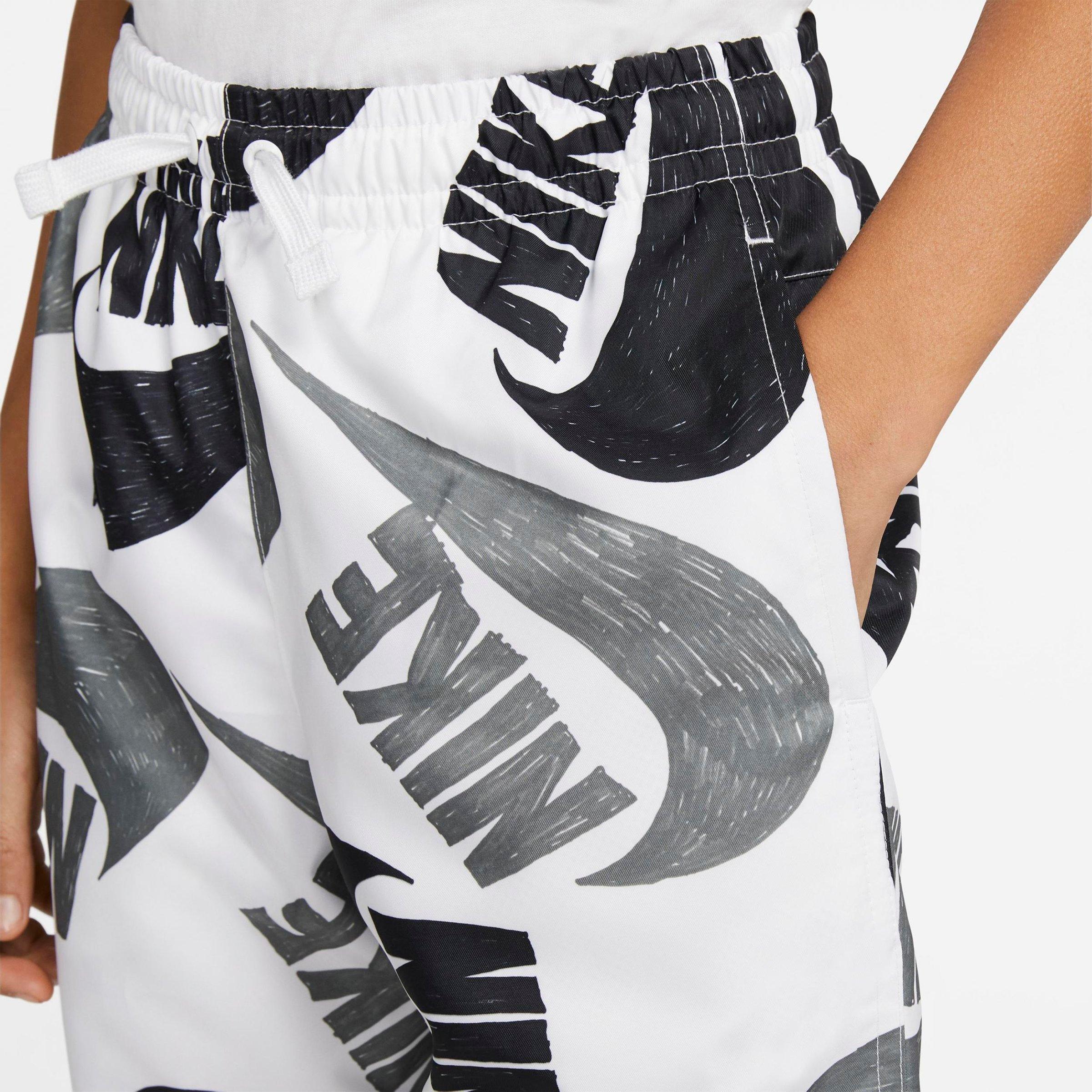 nike all over print swim shorts