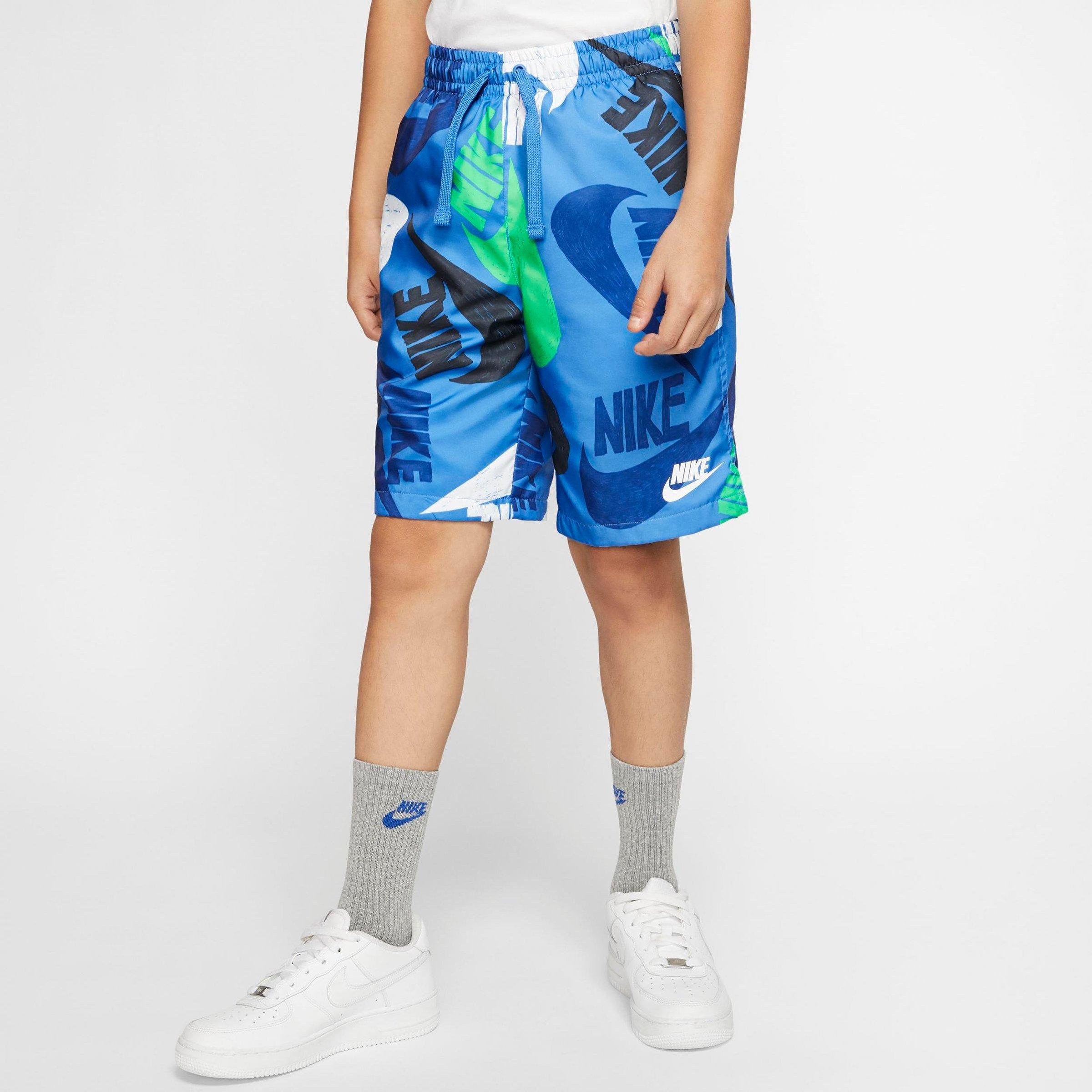 nike hybrid all over print swim shorts