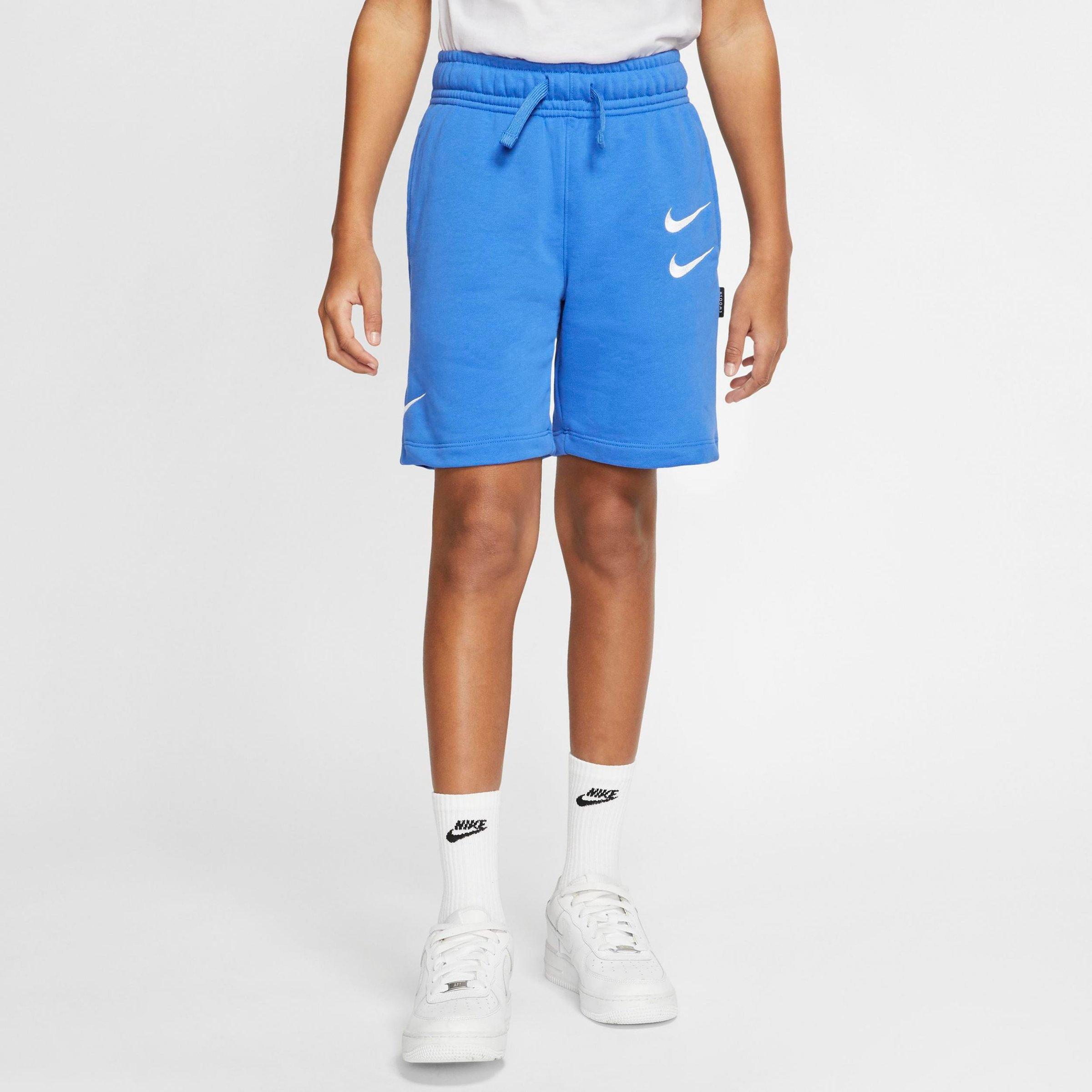 double nike logo shorts