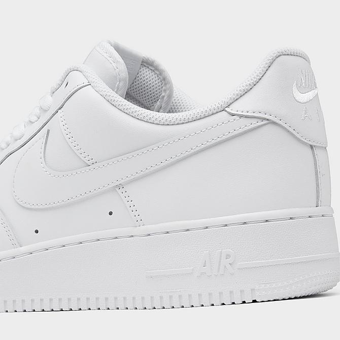 Front view of Men's Nike Air Force 1 Low Casual Shoes in White/White Click to zoom
