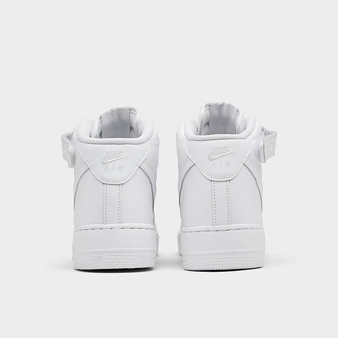 Left view of Men's Nike Air Force 1 Mid '07 Casual Shoes in White/White Click to zoom