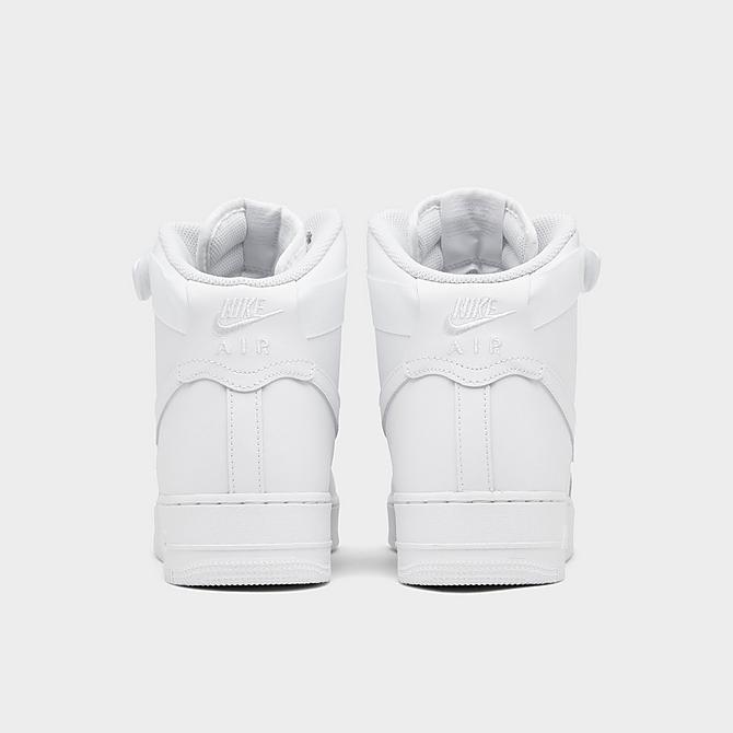 Left view of Men's Nike Air Force 1 High '07 Casual Shoes in White/White Click to zoom