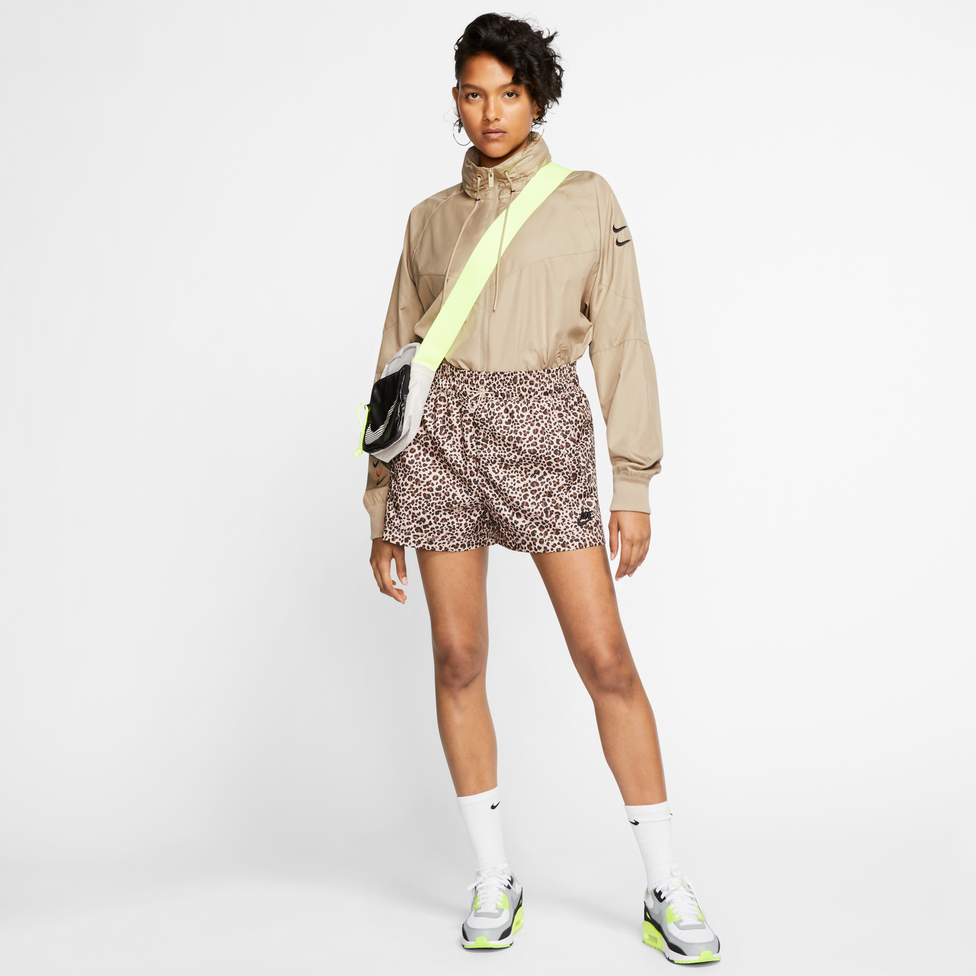 nike air allover logo print bike short