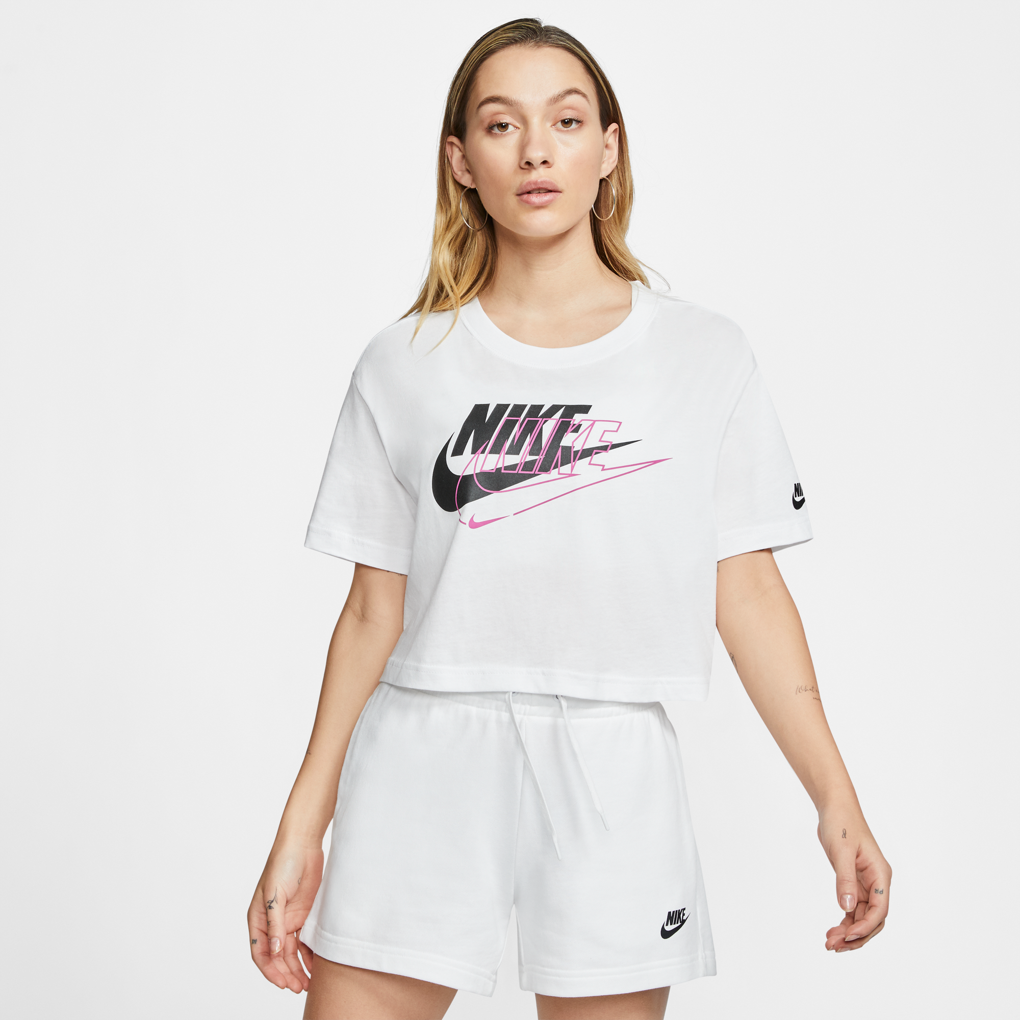 pink and grey nike shirt