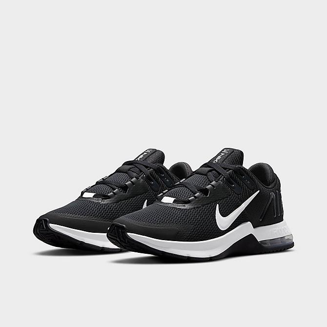 Three Quarter view of Men's Nike Air Max Alpha Trainer 4 Training Shoes in Black/White/Anthracite Click to zoom