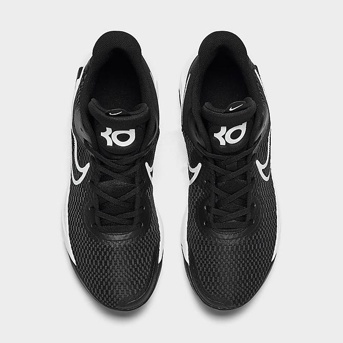 Back view of Nike KD Trey 5 IX Basketball Shoes in Black/White/Anthracite/Wolf Grey Click to zoom