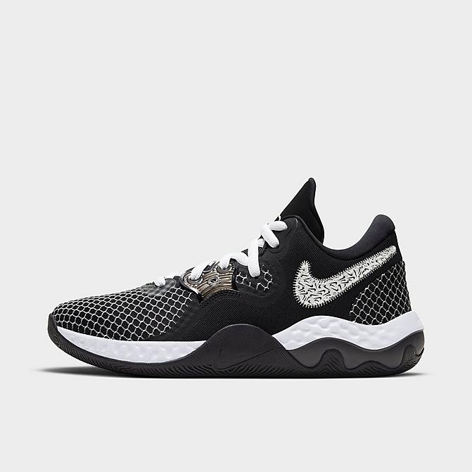Right view of Nike Renew Elevate 2 Basketball Shoes in Black/Anthracite/White Click to zoom