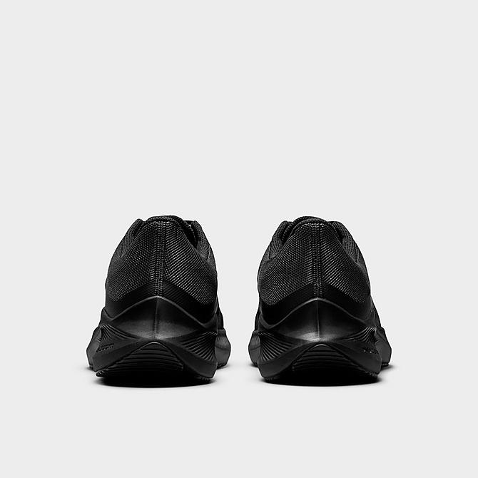 Left view of Men's Nike Air Zoom Winflo 8 Running Shoes in Black/Smoke Grey/Dark Smoke Grey Click to zoom