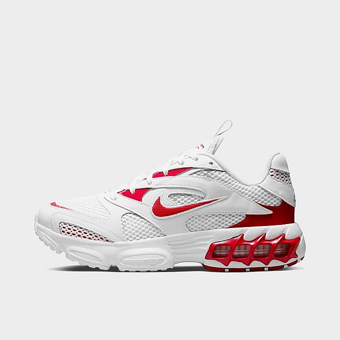 Right view of Women's Nike Zoom Air Fire Casual Shoes in White/Metallic Silver/University Red Click to zoom