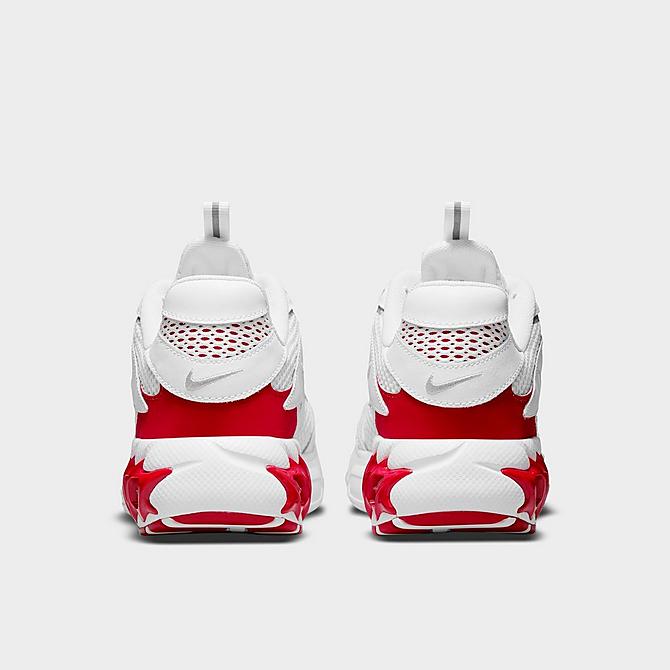 Left view of Women's Nike Zoom Air Fire Casual Shoes in White/Metallic Silver/University Red Click to zoom