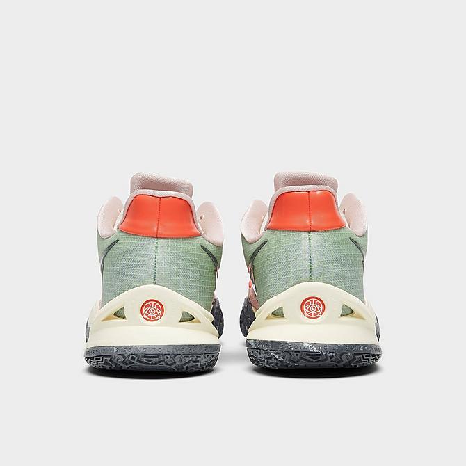Left view of Nike Kyrie Low 4 Basketball Shoes in Pale Coral/Iron Grey/Cashmere Click to zoom