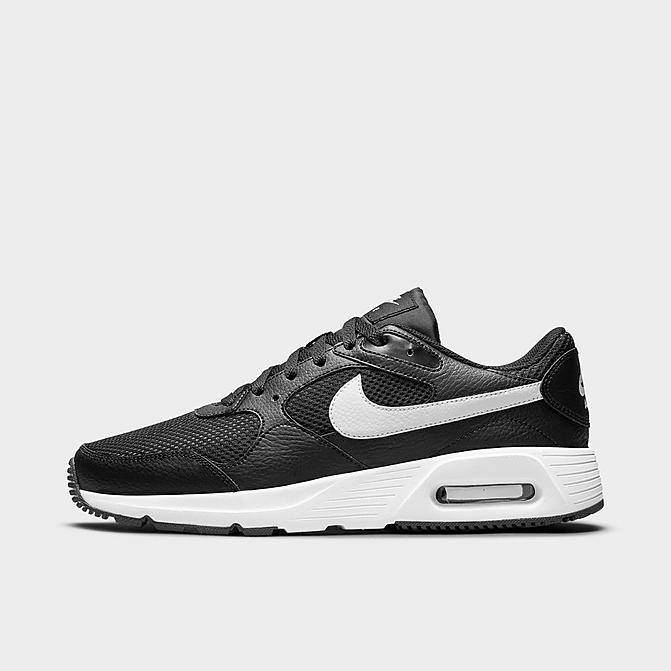 Right view of Men's Nike Air Max SC Casual Shoes in Black/Black/White Click to zoom