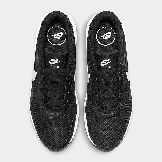 Back view of Men's Nike Air Max SC Casual Shoes in Black/Black/White Click to zoom